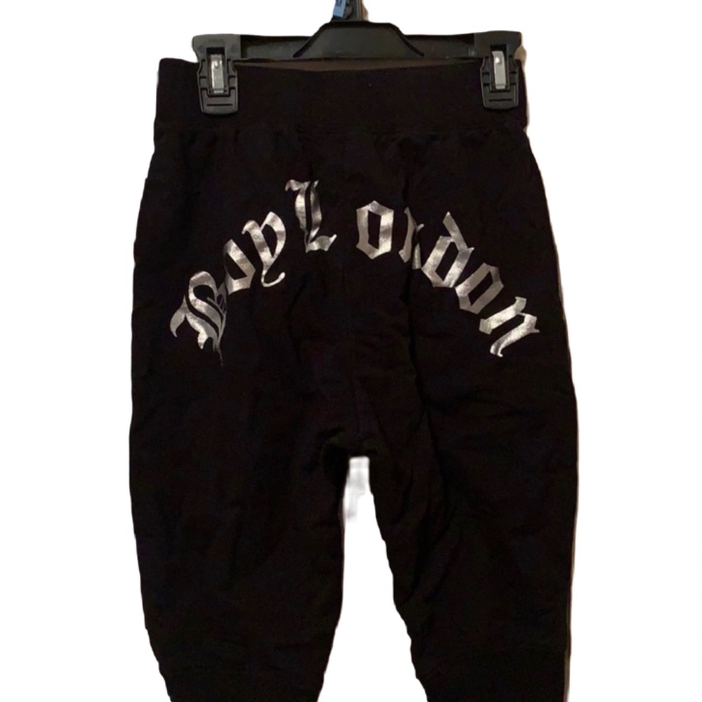 BOY LONDON EAGLE WEATPANTS JOGGERS NEW BLACK SILVER crop PANTS 10